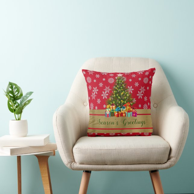 Cojín Decorativo Regalos bajo el árbol de Navidad (Silla)