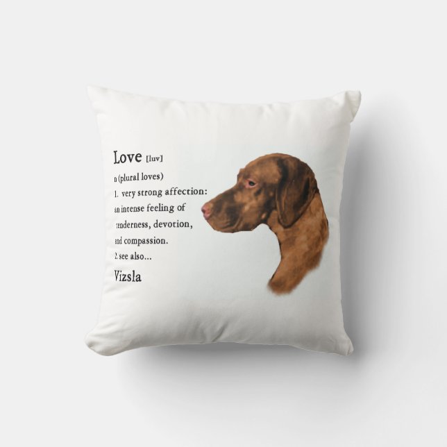 Cojín Decorativo Regalos de amor de Vizsla (Anverso)