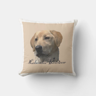 Cojín Decorativo Regalos de arte de Labrador Amarillo
