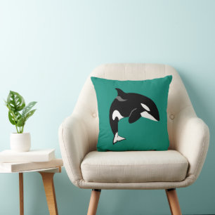Cojín Decorativo Regalos de ballenas asesinos de Orca