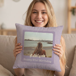 Cojín Decorativo Regalos de Fotos Personalizados para Mujer de 21 A