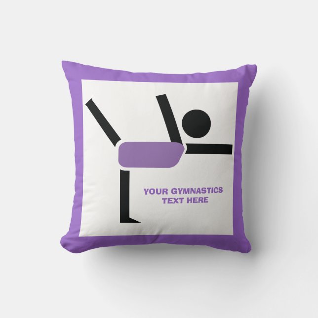Cojín Decorativo Regalos de gimnasia, personalizado de gimnasia (Anverso)