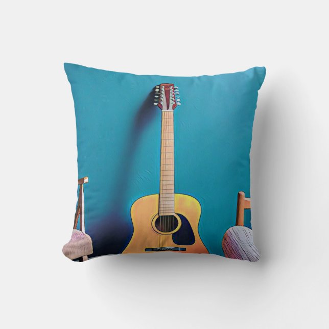 Cojín Decorativo Regalos de Guitarismo (Anverso)