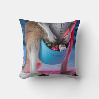 Cojín Decorativo Regalos de Navidad en la Bolsa de Canguro Australi