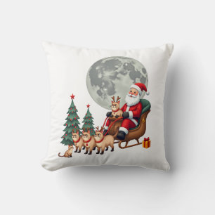 Cojín Decorativo Regalos de Navidad Reno Siamés para Amantes de Gat