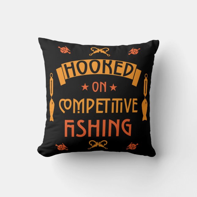Cojín Decorativo Regalos de pesca competitivos (Anverso)
