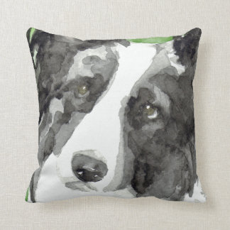 Cojín Decorativo Regalos del border collie de la acuarela