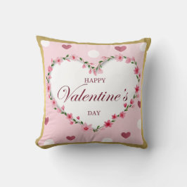 Cojín Decorativo Regalos del Día de San Valentín de Corazones Flora