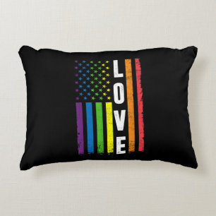 Cojín Decorativo Regalos del Orgullo Gay Hombres Mujeres LGBT Bande