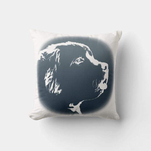Cojín Decorativo Regalos del perrito de Newfoundlander de la (Anverso)