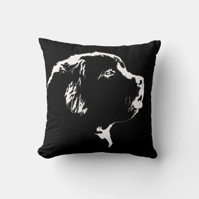 Cojín Decorativo Regalos del perrito de Newfoundlander de la (Anverso)