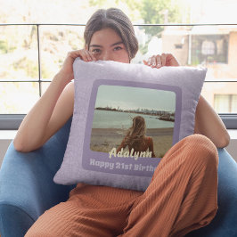 Cojín Decorativo Regalos fotográficos personalizados para violeta d