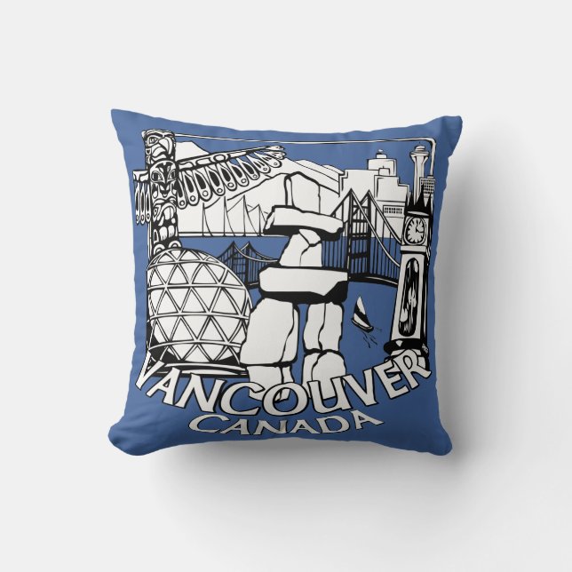Cojín Decorativo Regalos históricos de Vancouver Souvenir Pillow Va (Anverso)