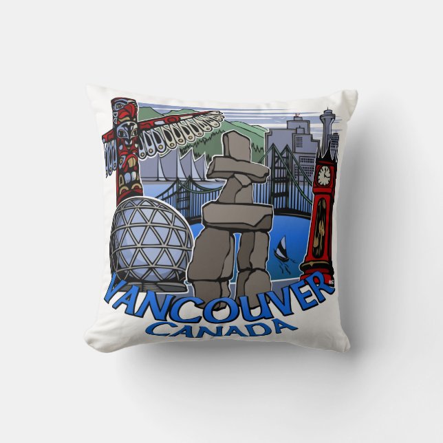 Cojín Decorativo Regalos históricos de Vancouver Souvenir Pillow Va (Anverso)