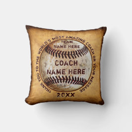 Cojín Decorativo Regalos para Entrenadores de Béisbol Gracias, Pers