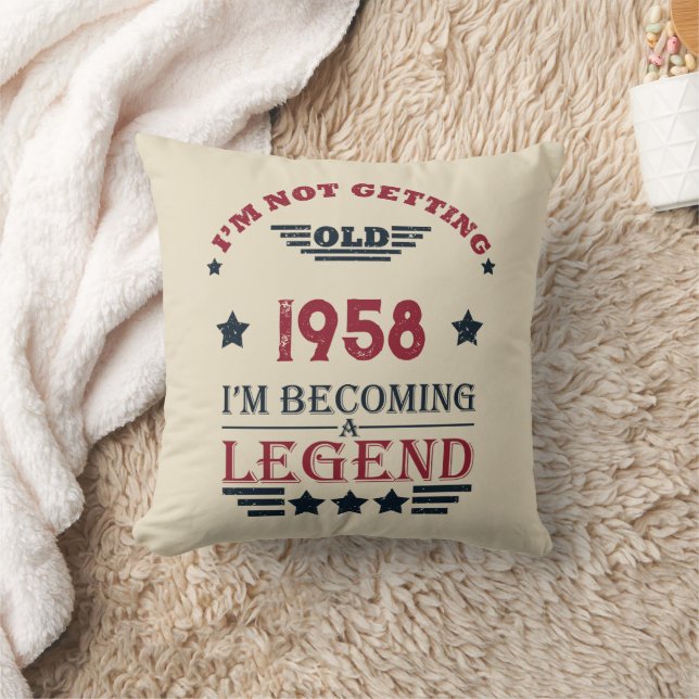 Cojín Decorativo Regalos personalizados de 65 años (Manta)