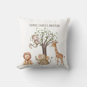 Cojín Decorativo Regalos personalizados de animales del bosque para