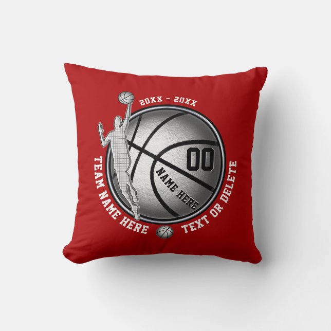 Cojín Decorativo Regalos personalizados del baloncesto para los (Anverso)