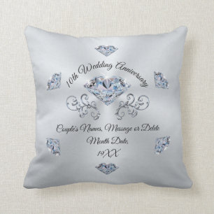 Cojín Decorativo Regalos personalizados del décimo aniversario del