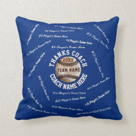 Cojín Decorativo Regalos personalizados del entrenador de béisbol,