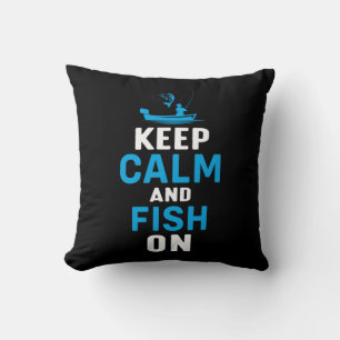 Cojín Decorativo Regalos Pescadores Mantienen La Calma Y El Pescado