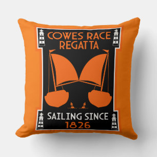 Cojín Decorativo Regata de yates de Cowes Isla de Wight