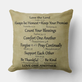 Cojín Decorativo Reglas de la Biblia contra la familia