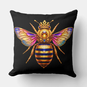Cojín Decorativo Reina Abeja Con Corona