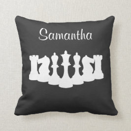 Cojín Decorativo Reina de ajedrez clásico personalizado