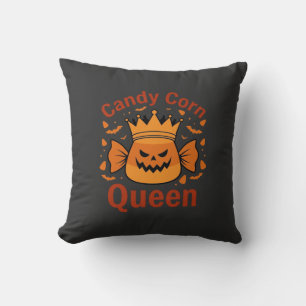 Cojín Decorativo Reina de Caramelo de Maíz Corona de Halloween Murc