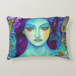 Cojín Decorativo Reina de hadas encantada con mariposas