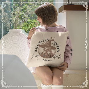 Cojín Decorativo Reina de Halloween, no una bruja