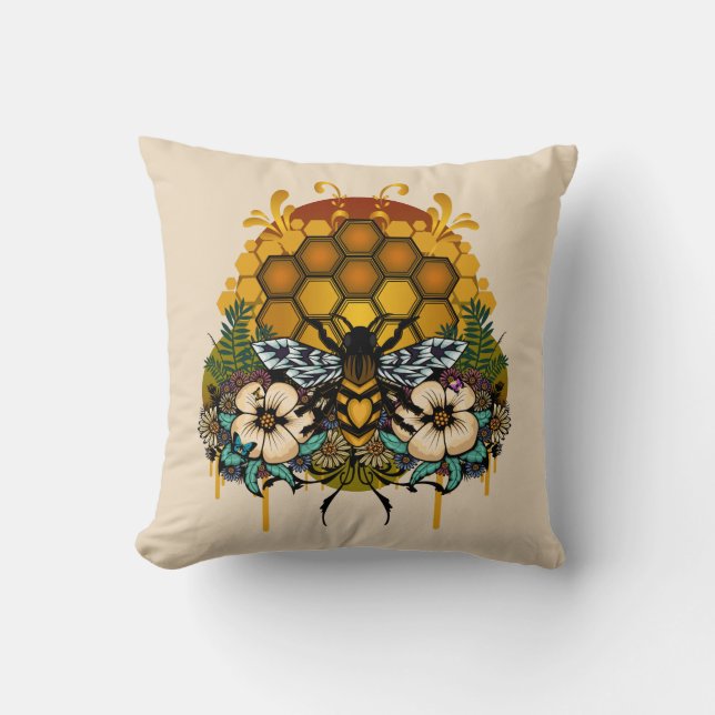 Cojín Decorativo Reina de las abejas (Anverso)