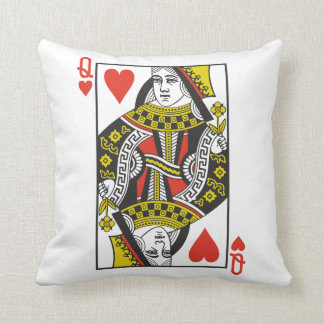 Cojín Decorativo Reina de los naipes de los corazones