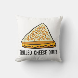 Cojín Decorativo Reina de Queso a la Parrilla Divertido Queso a la