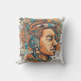 Cojín Decorativo Reina del Boho Afro - Artista colorido