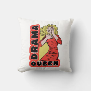 Cojín Decorativo Reina del drama porque todo me emociona demasiado