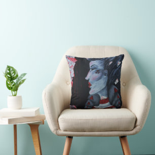 Cojín Decorativo Reina Roja de Corazones Alice Wonderland Arte Fant