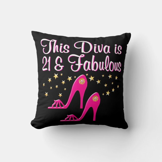 COJÍN DECORATIVO REINA SHOE DE 21 AÑOS (Anverso)