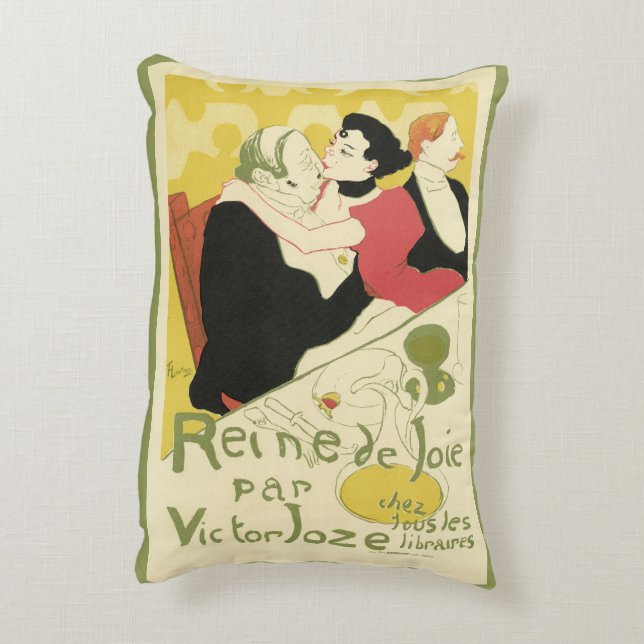 Cojín Decorativo Reine de Joie (Reina del Placer) Toulouse Lautrec (Atrás (Vertical))