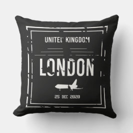 Cojín Decorativo Reino Unido Londres 25 dic 2020 blanco y negro