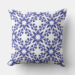 Cojín Decorativo Rejilla Azul Real