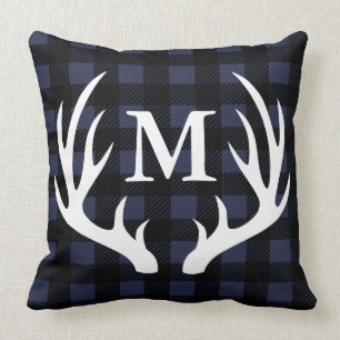 Cojín Decorativo Rejilla de cheque de búfalo de ciervo rústico de