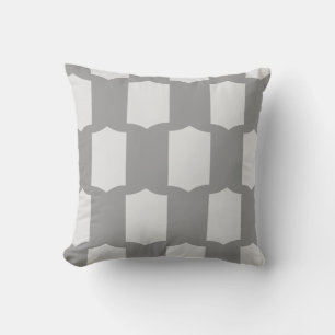 Cojín Decorativo Rejilla de Vieira de Hormigón y Gris Claro