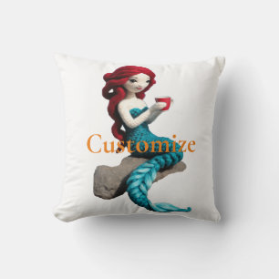 Cojín Decorativo Relajación De Sirena Con Bebida Thunder_Cove