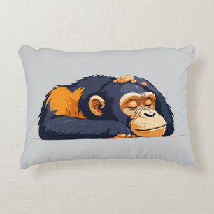 Cojín Decorativo Relajación del sueño animal agudo de Chimpancé