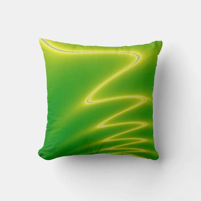 Cojín Decorativo Relámpago verde (Anverso)
