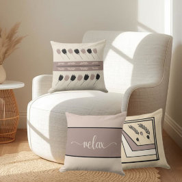 Cojín decorativo "Relax" del guión de los tonos de