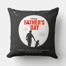 Cojín Decorativo Reliable Friend Father and Son Silhouette