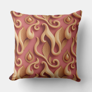 Cojín Decorativo Relieve de remolino de Kelampu Motivo de Batik 3D
